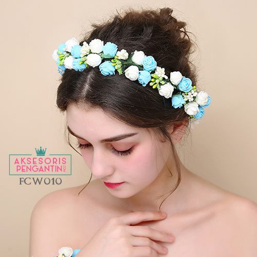 [READY STOK] FLOWER CROWN WEDDING AKSESORIS PENGANTIN MAHKOTA BUNGA FCW010