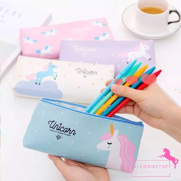 Tempat Pensil Unicorn Tepak Pensil Unicorn Premium Tempat Pensil Alat Tulis Sekolah Anak Perempuan Cewek Kado Ulang Tahun Birthday