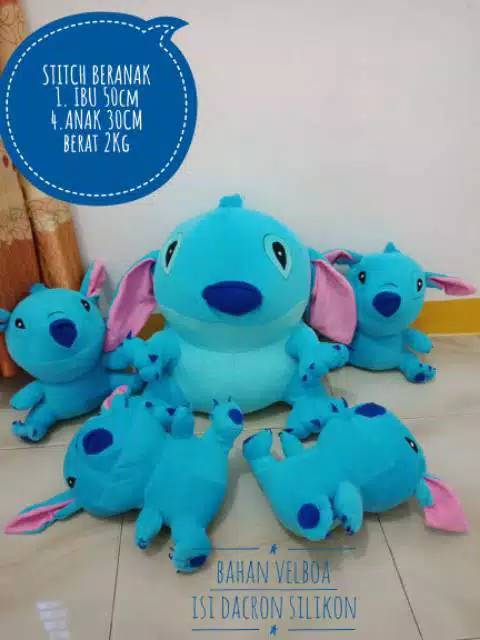 Boneka stitch beranak 4.