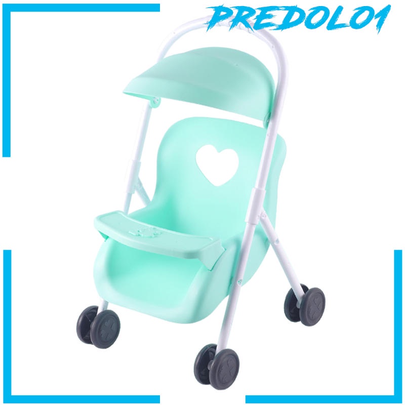 (Predolo1) Mainan Stroller / Kereta Dorong Bayi Mini Bahan Plastik Mudah Dilipat