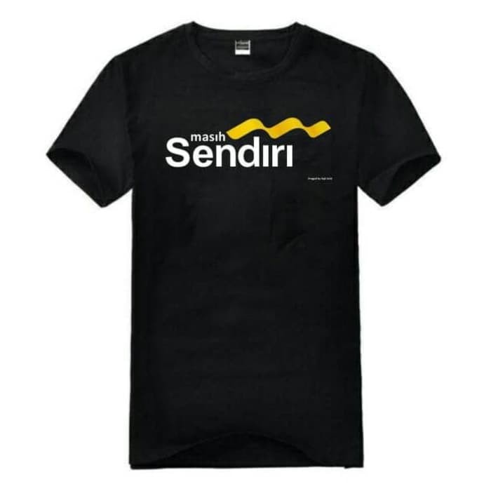 Kaos Tshirt Baju Combed 30S Distro Bank Mandiri Masih Sendiri