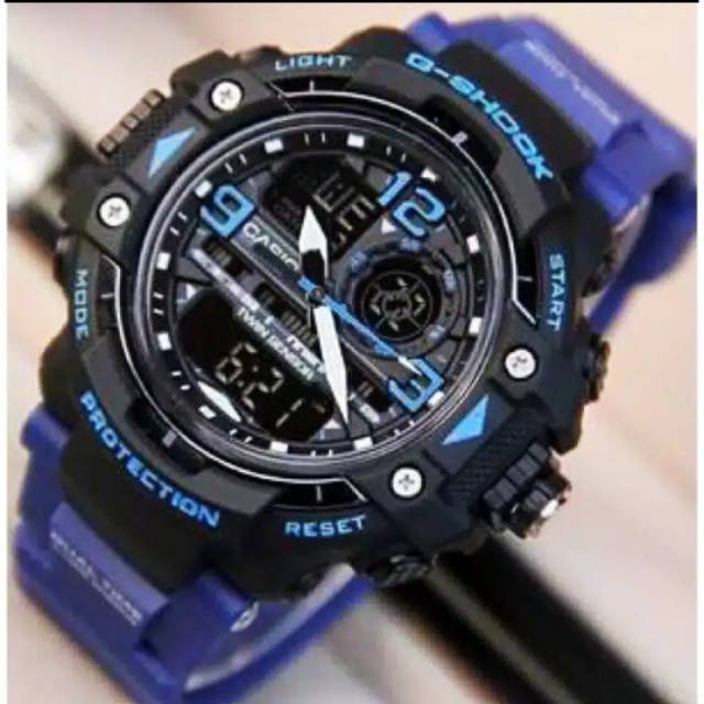 Jam Tangan Casio Gshock GWN8600 Bisa Renang - Hitam tali Biru