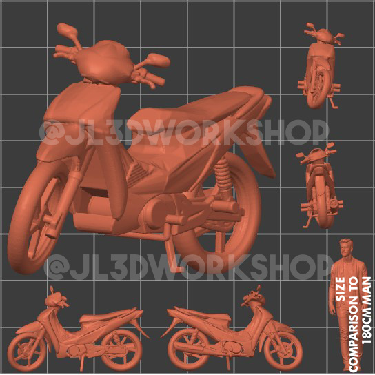 JL3D Motor Skala 1/64 Honda Supra X 125 KTM KVL  Supra Bapak Leasing Indonesia