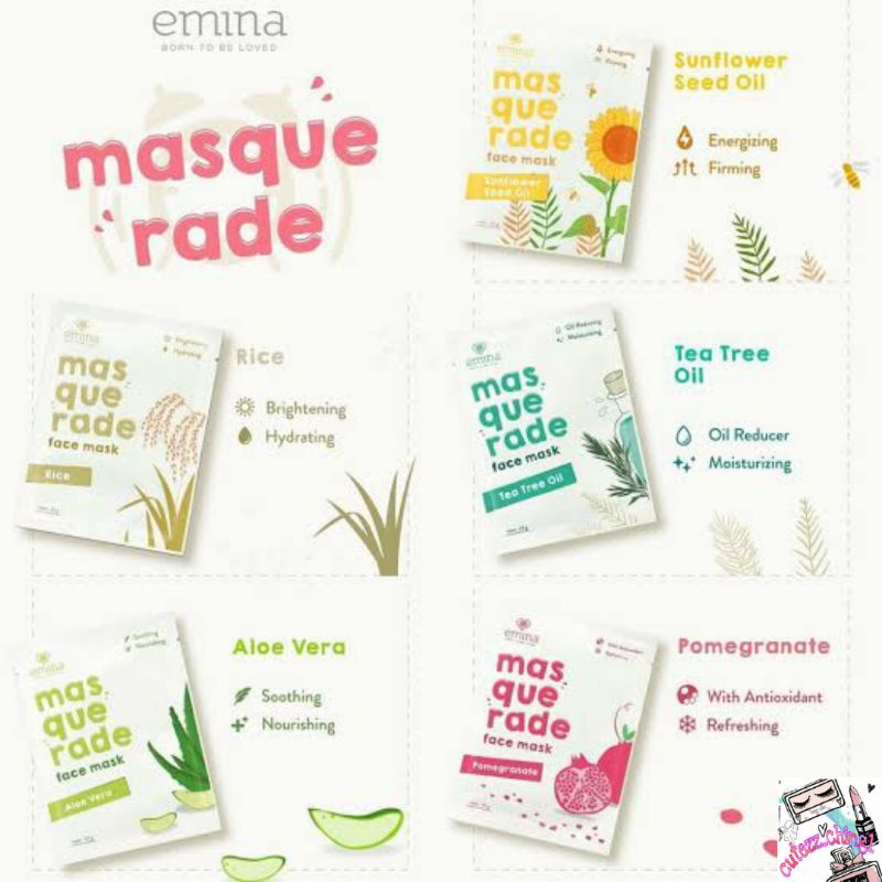 ☃Cutezz_Ching1☃Emina Masquerade Face Mask 23g