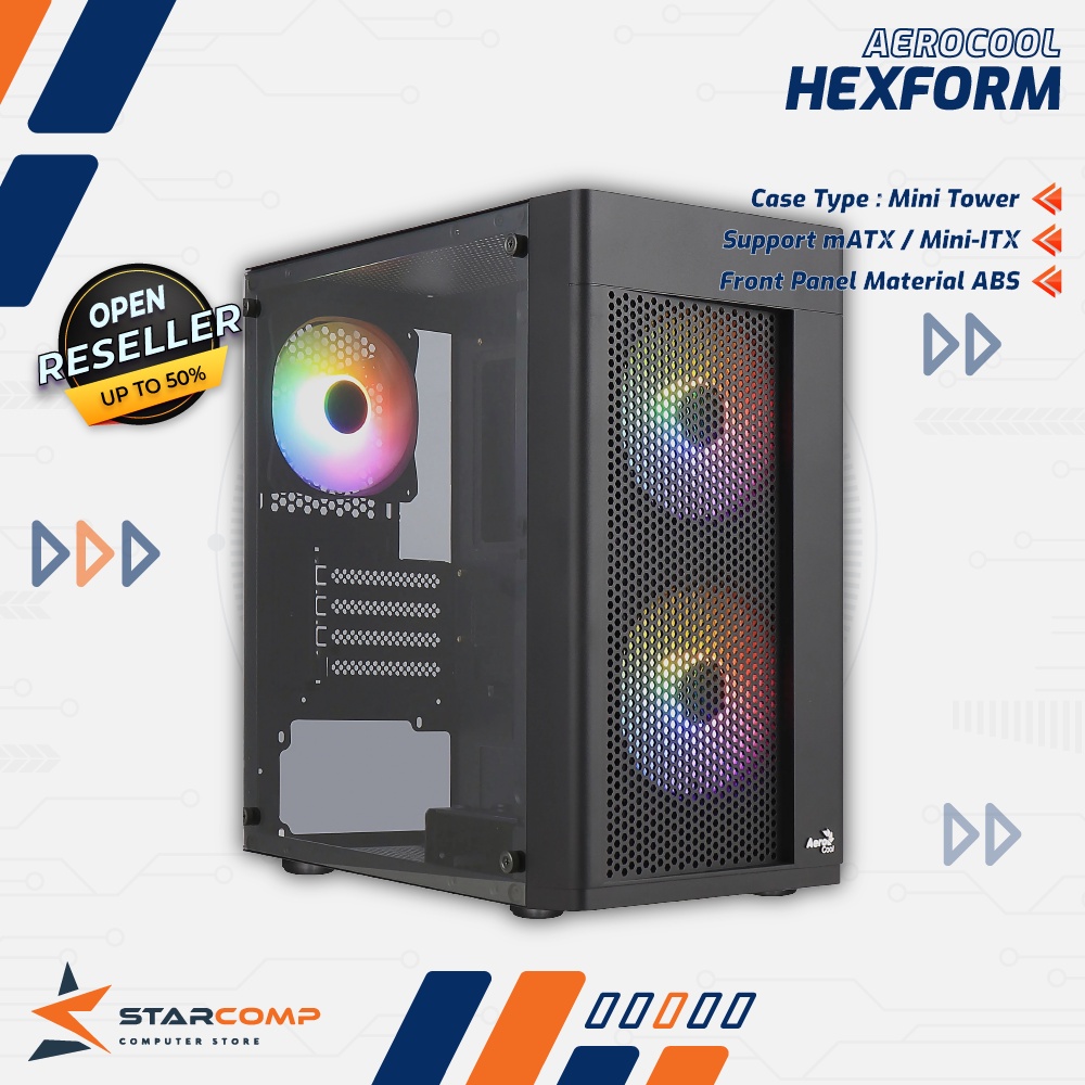 Jual CASING AEROCOOL HEXFORM V2 - FREE 3 FAN FRGB - mAtx | Shopee Indonesia