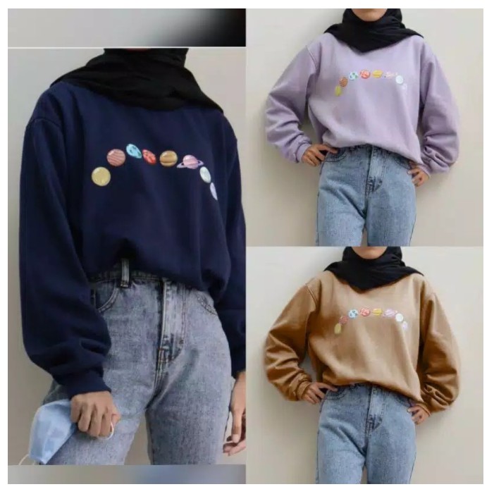 SWEATER WANITA PLANET STREET OBLONG TEBAL PREMIUM TERBARU,