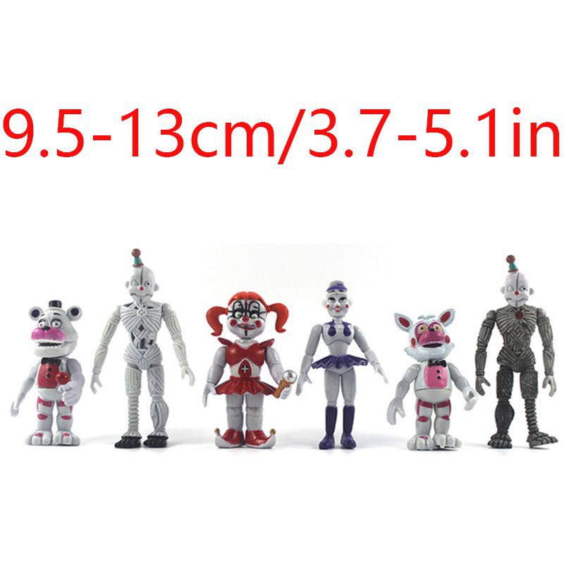 6pcs FNAF Five Nights At Freddy's Action Figures Mini Figurines Fans Gift