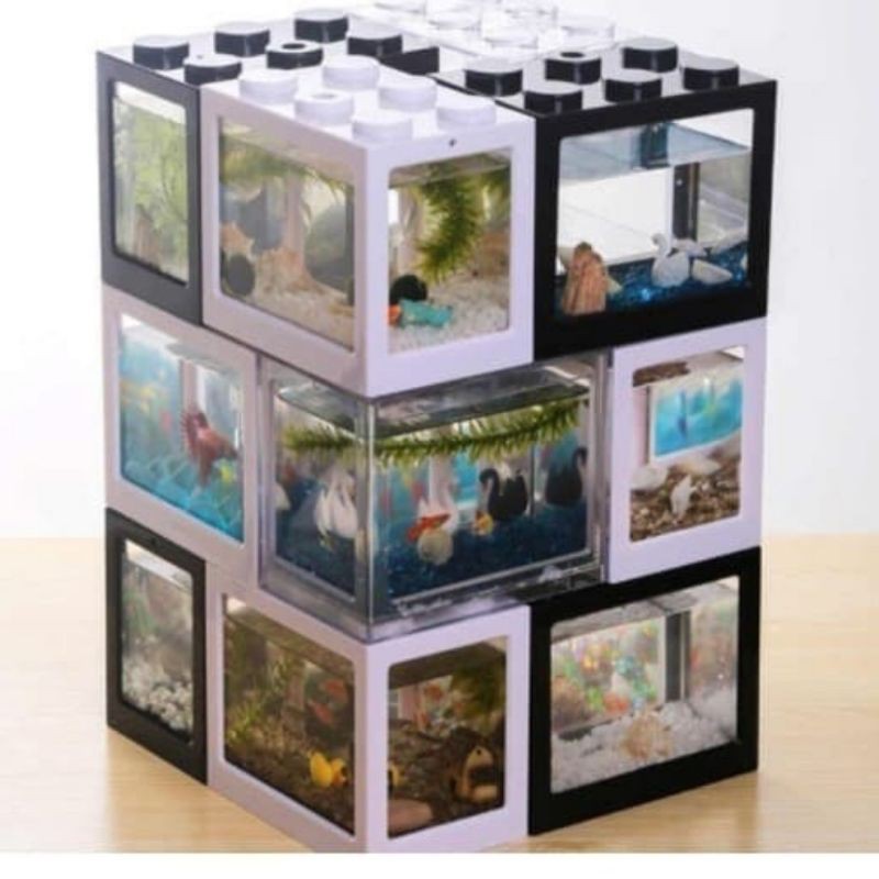 AQUARIUM IKAN CUPANG - AQUARIUM MINI - Akuarium cupang - Akuarium ikan cupang model lego