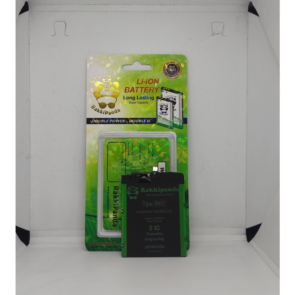 BATERAI RAKKIPANDA DOUBLE POWER REDMI 6A / BN37
