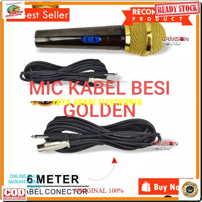 G116 ORIGINAL CRIMSON mic kabel dynamic Microphone cable mik karaoke mikrophone profesional pro musik music audio sound sistem system vokal vocal panggung dj studio G116  BISA DIGUNAKAN KE SEGALA ALAT AUDIO  Bahan besi  DYNAMIC MICROPHONE  Tidak pakai bat