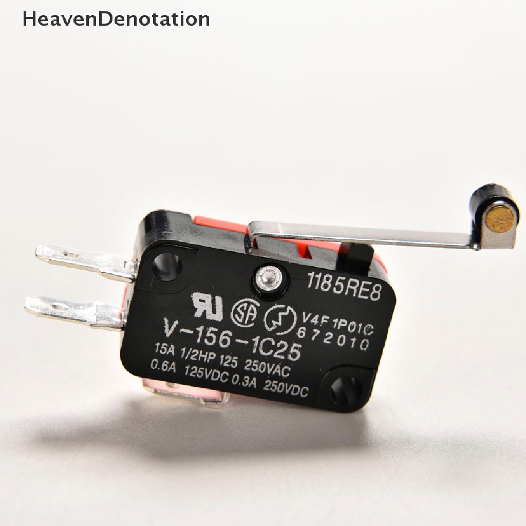 1pc Saklar Mikro Spdt Engsel Roller Lever 15a V-156-1C25