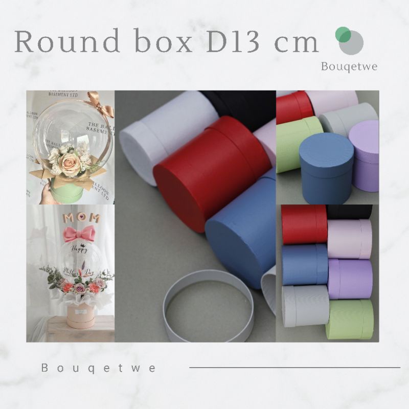 

Mini Diameter 13 Cm Round Bloom Box/ Bloom Box /Box Buket Balon/ Mini Round Box / Gift Box