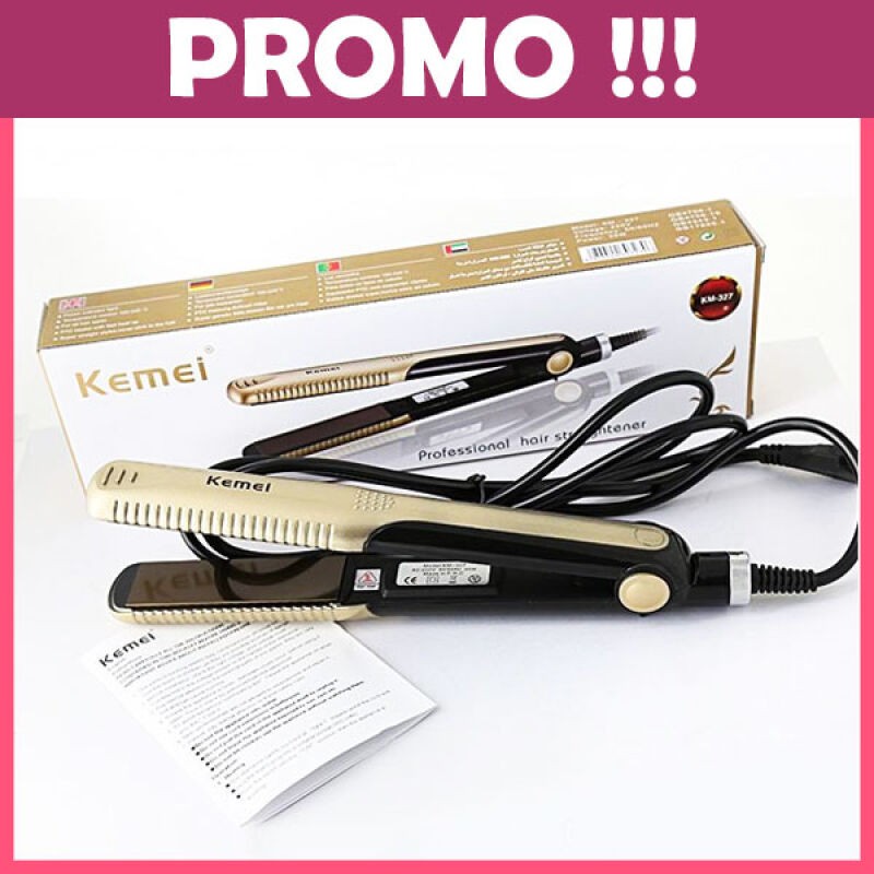 ORIGINAL CATOKAN RAMBUT KEMEI GOLD KM-327 , CATOKAN 2IN1 , LICIN , ENAK DI PAKAI , BISA LURUS CURLY