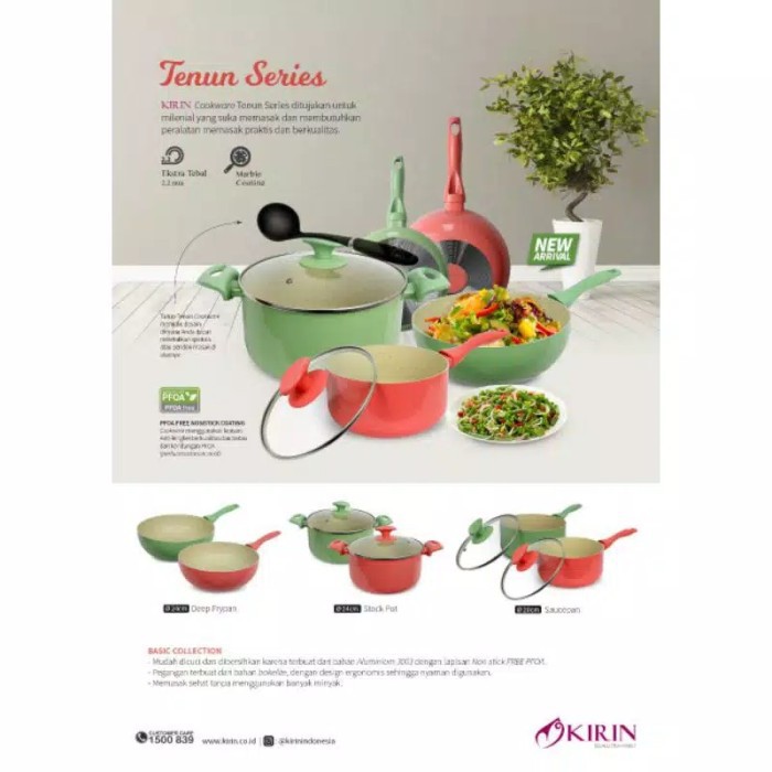 Panci Sauce pot Dutch Oven KIRIN TENUN 24 CM Marble Stock Pot 24cm