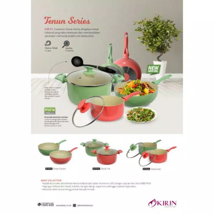 KIRIN Panci Marble Sauce Stock  Pot Tenun 24cm  Dutch Oven Stock Pot 24 cm