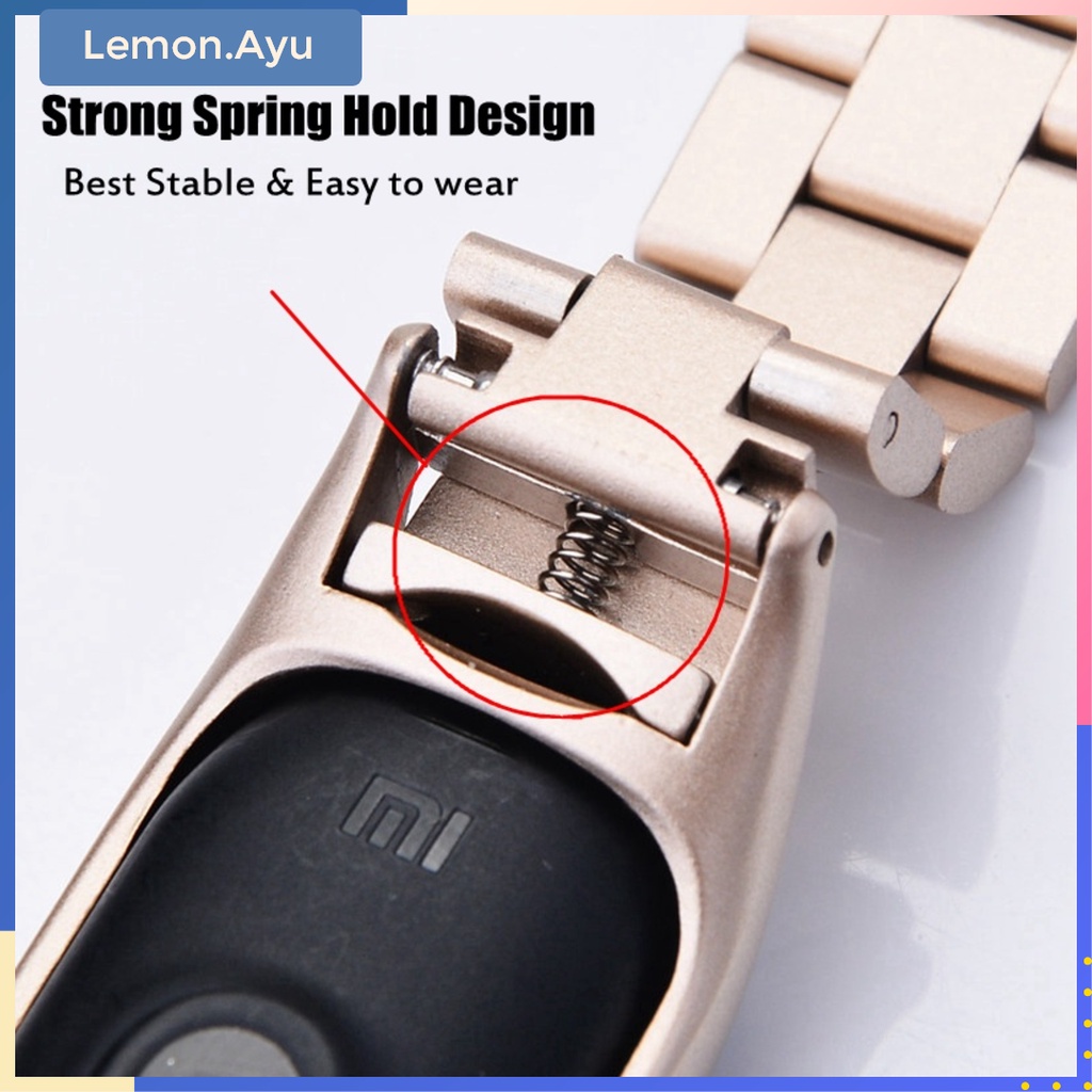 Strap Metal Stainless Xiaomi Band 3 4 5 6 Milanese Loop