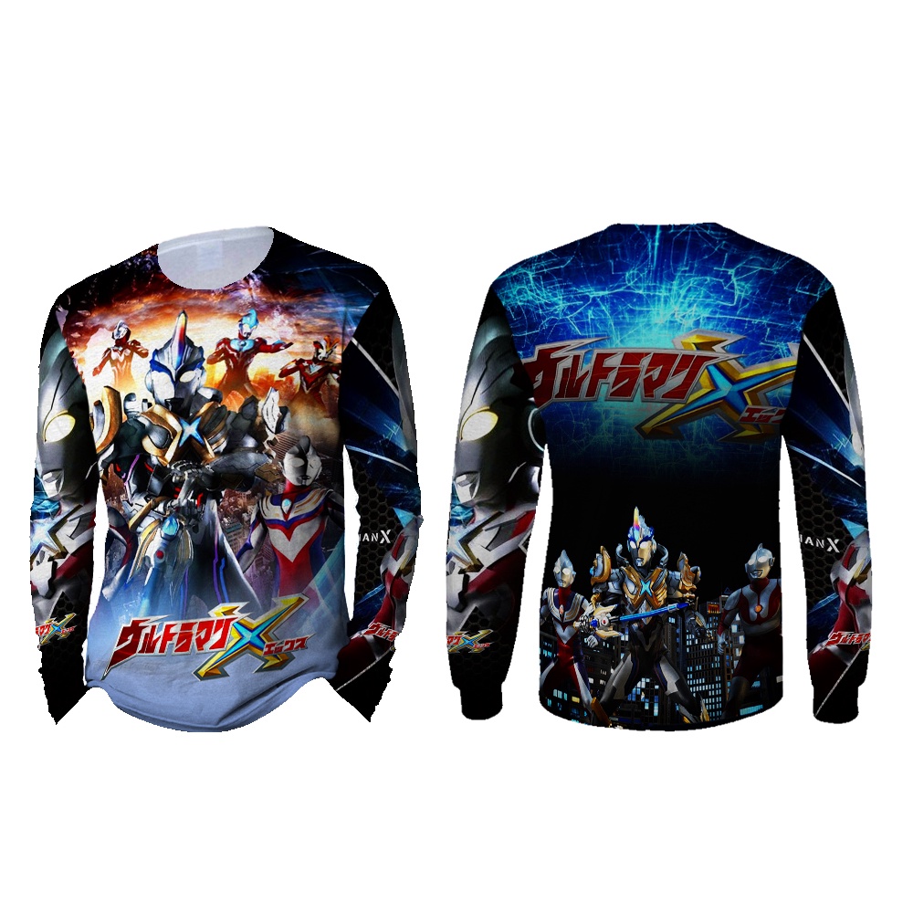 [TiniShop] Kaos ULTRAMAN X Pria 3D/ Kaos ULTRAMAN X Lengan Panjang FullPrint /301