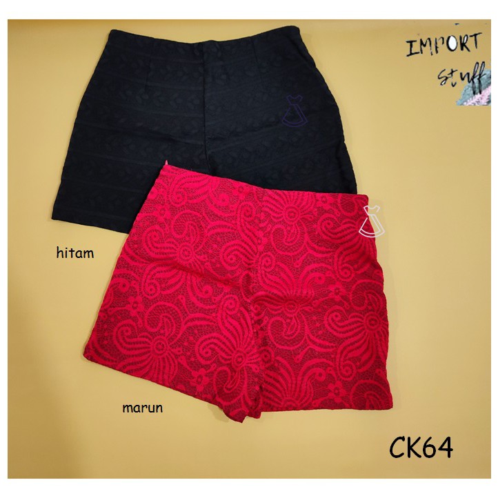 CK64 - CELANA PENDEK SHORT LACE WANITA CELANA IMPORT MURAH