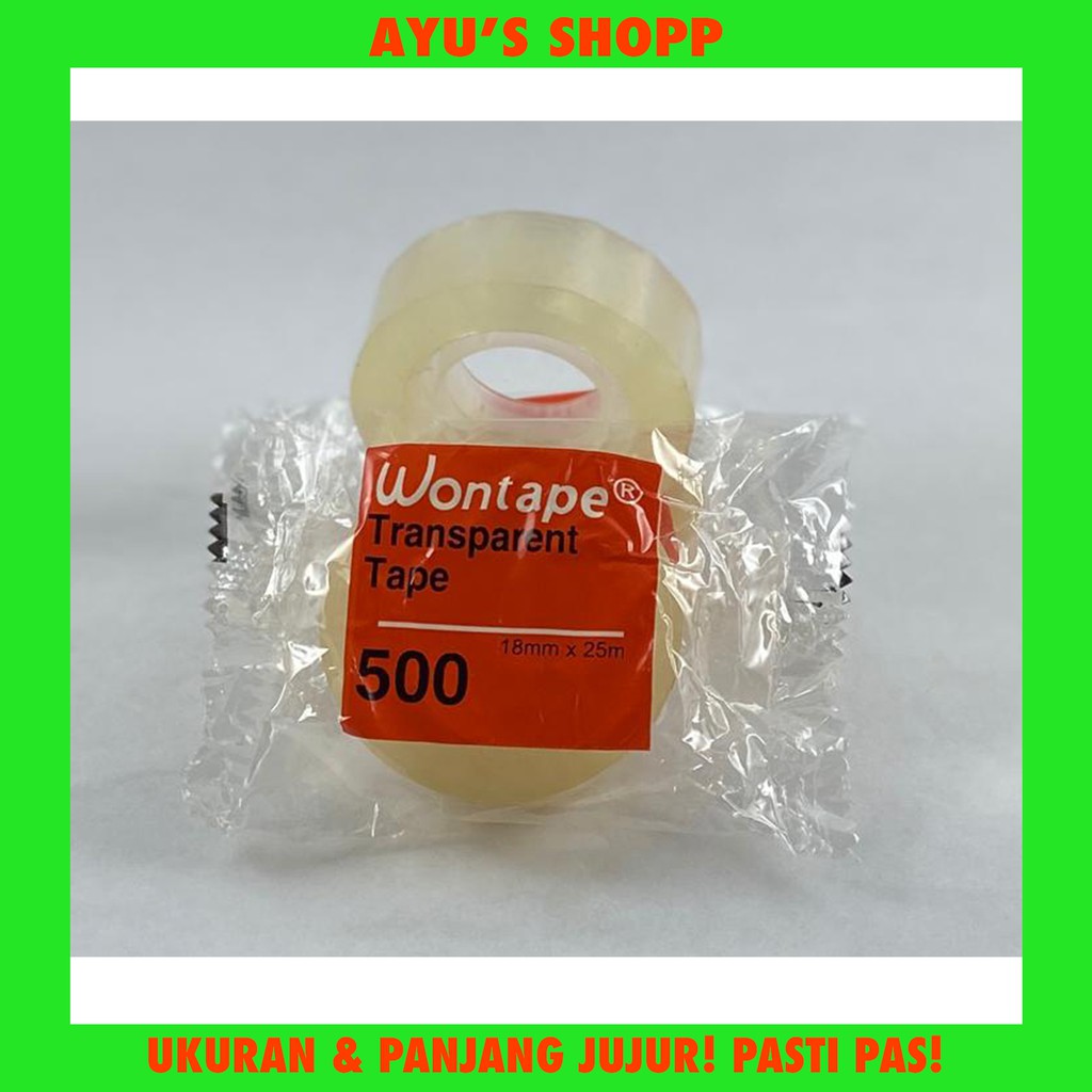 

10 ROLL Solasi/ Isolasi/ Transparent Tape WONTAPE Solatip Transparan 18mm x 25m