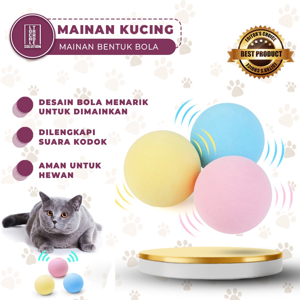 Pet Gravity Mainan Kucing Bola Aroma Catnip Ball Frog Sound