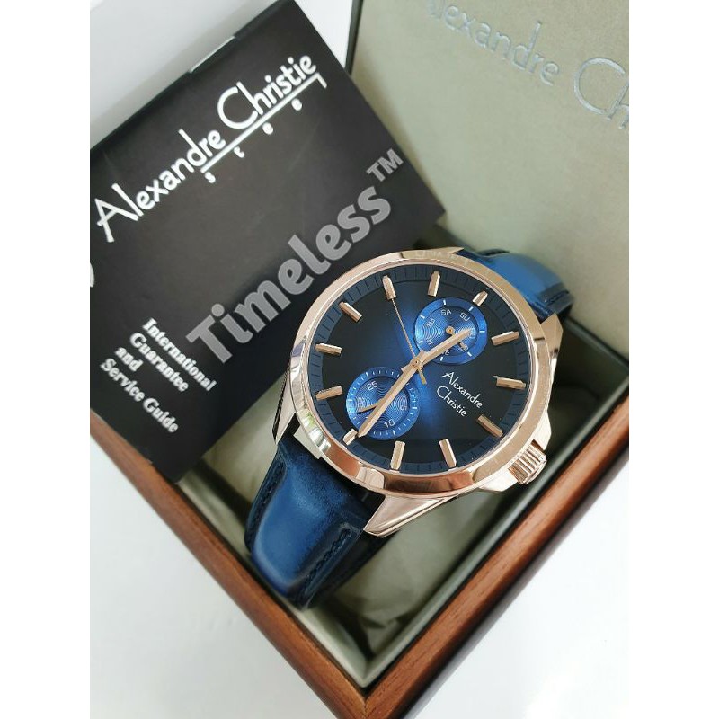 Jam tangan pria alexandre christie ac 6573 MF Blue