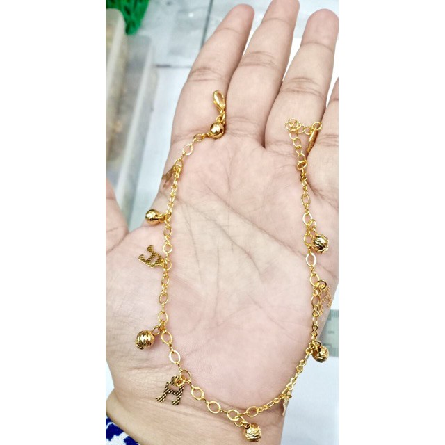 Gelang kaki jurai jurai gelang kaki wanita lapis emas xuping