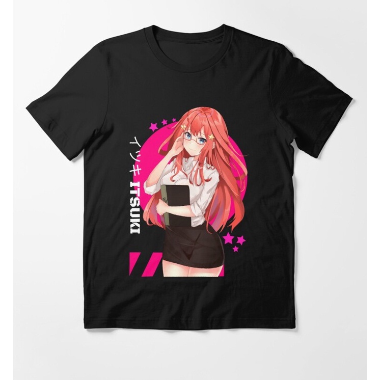 Anime t shirt Itsuki nakano - 5 Toubun no Hanayome  kaos anime gildan softstyle
