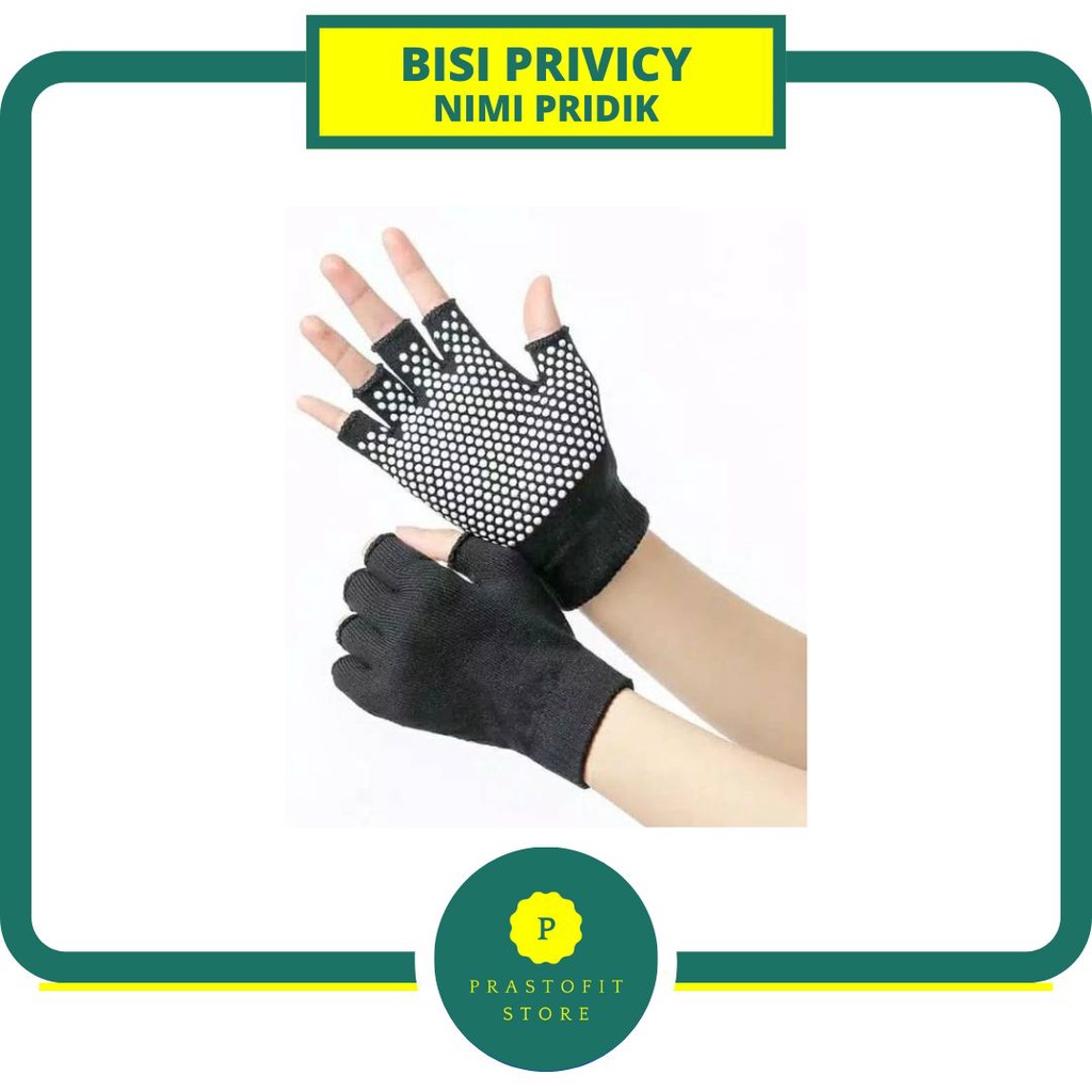 Sarung Tangan Motor Pria Wanita Anti Slip Tidak Licin Murah Glove Gloves Setengah Jari Motif Bintik