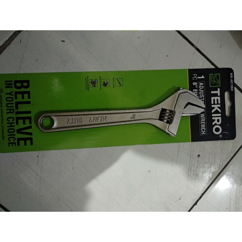 Tekiro Kunci Inggris 8 inch / Kunci BACO ADJUSTABLE WRENCH 200mm JAPAN STANDART