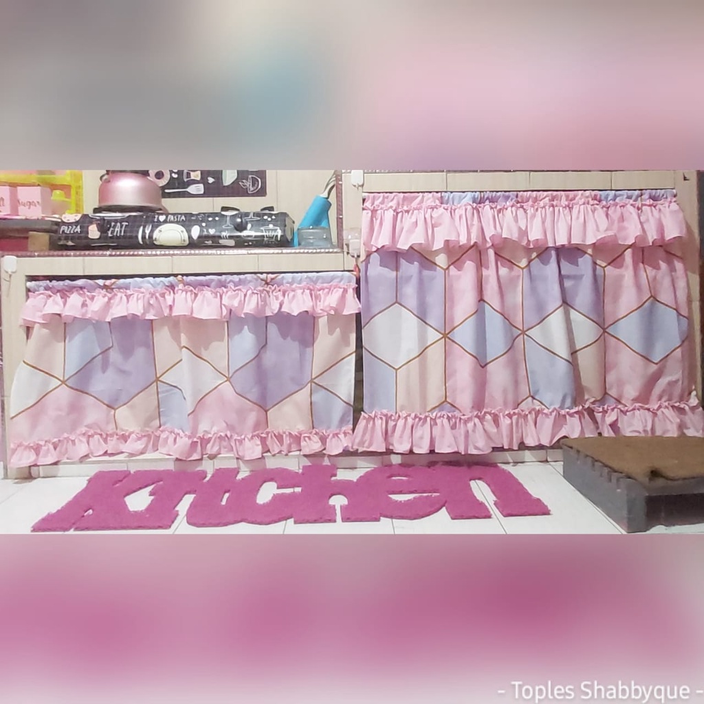 gorden kolong dapur / gorden dapur / gorden shabby / gorden meja dapur / gorden kolong dapur / gorde