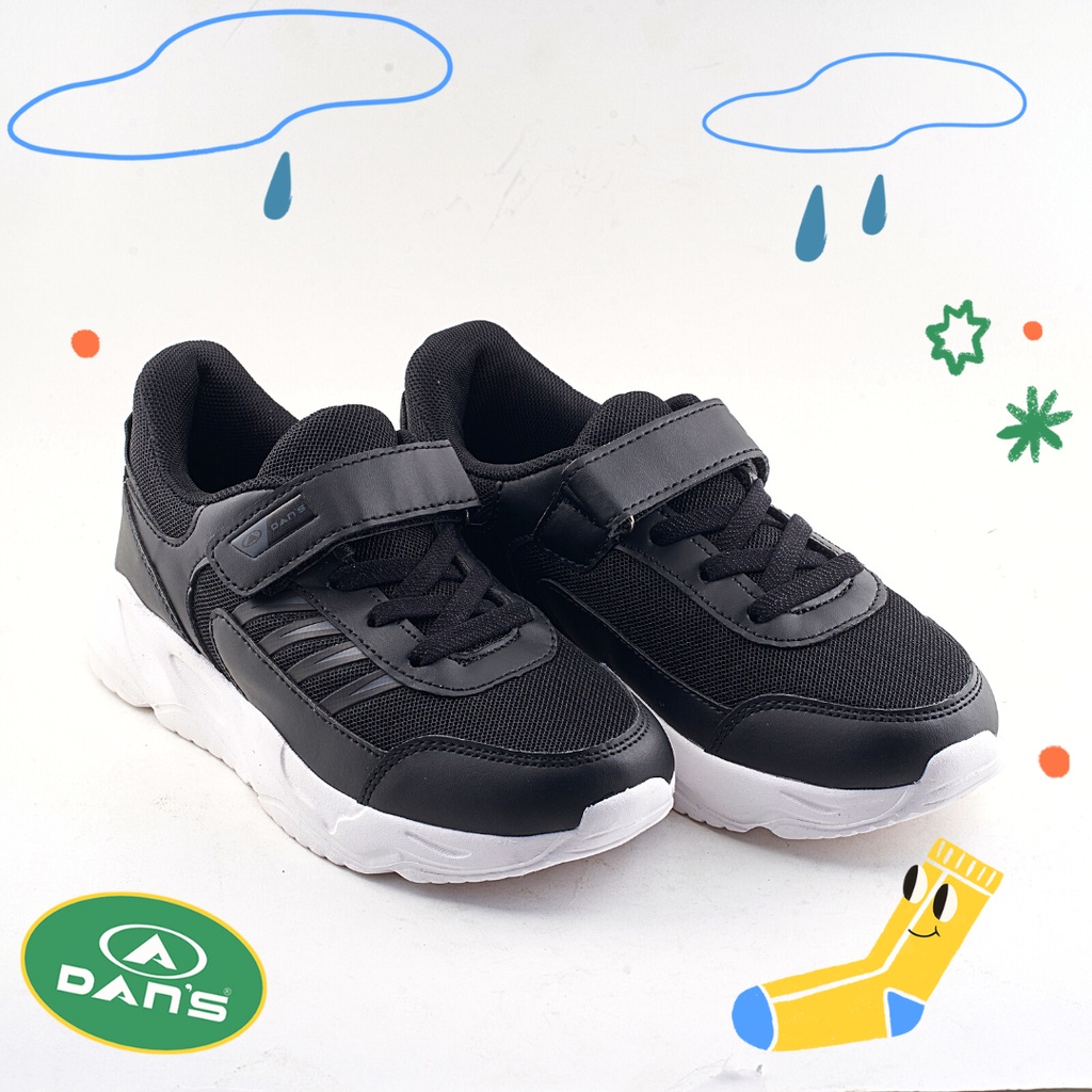 Dans Audric Sepatu Sneakers Anak Laki-Laki - Black/White