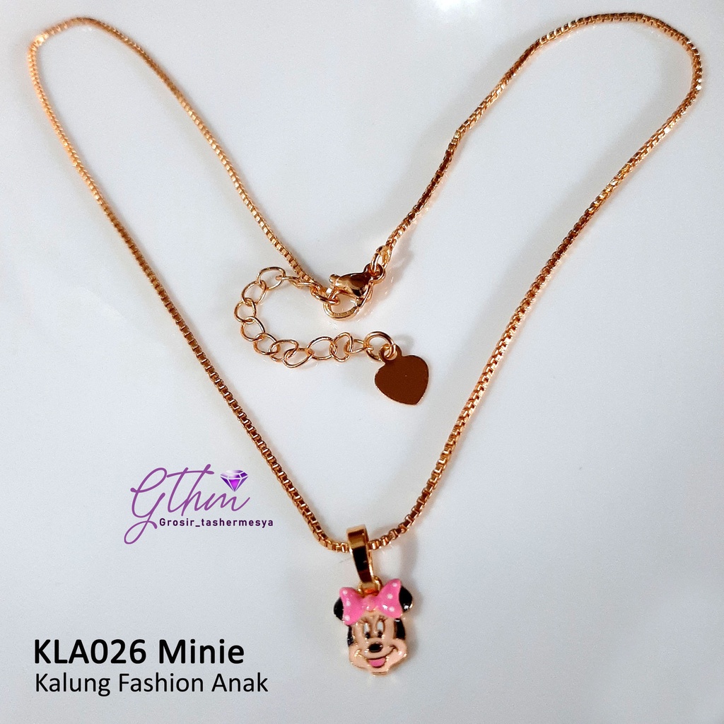 Kalung Anak Miky Minie Perhiasan Fashion Import Anti Karat Jual titanium KLA026 GTHM