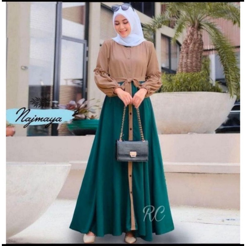 Alesha Najmaya Dress / Gamis remaja masa kini fashionable dan  kekinian