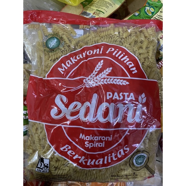 

Makaroni sedani spiral dan Pipa 1kg/Makaroniku spiral/Pasta sedani