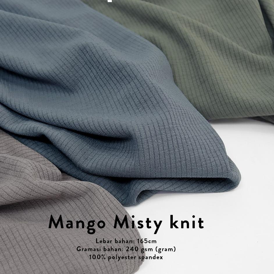 VES Kain MANGO MISTY knit (ECER/GROSIR) premium kanda fabrics (kaos, rib, strech, stripe/salur)➭✿ (B