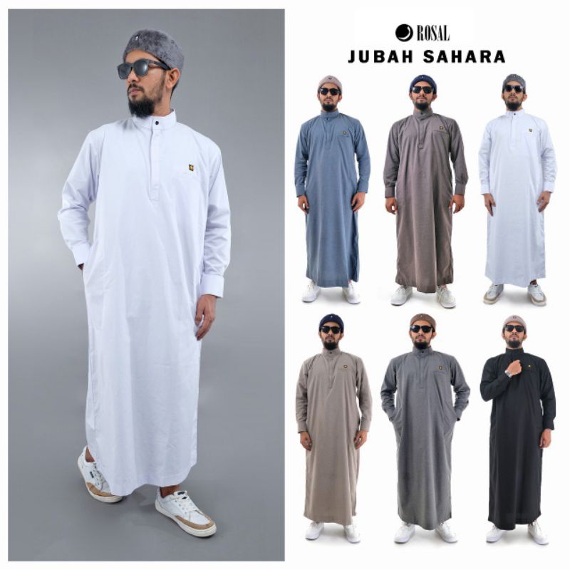 JUBAH SAHARA JUBAH EKSKLUSIF SAUDI HARAMAIN JUBAH MEWAH JUBAH MANSET JUBAH PRIA DEWASA LENGAN PANJANG