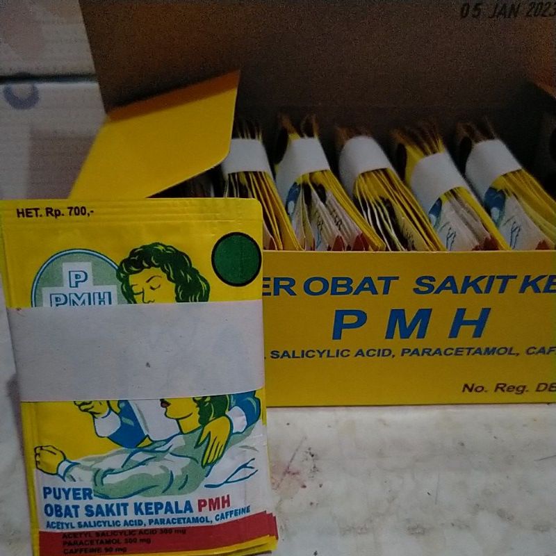 PMH puyer obat sakit kepala,per IKAT (12sachet).