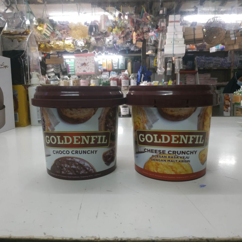

GOLDENFIL Per Pail 1 Kg Choco Crunchy / Cheese Crunchy / Tiramisu Crunchy