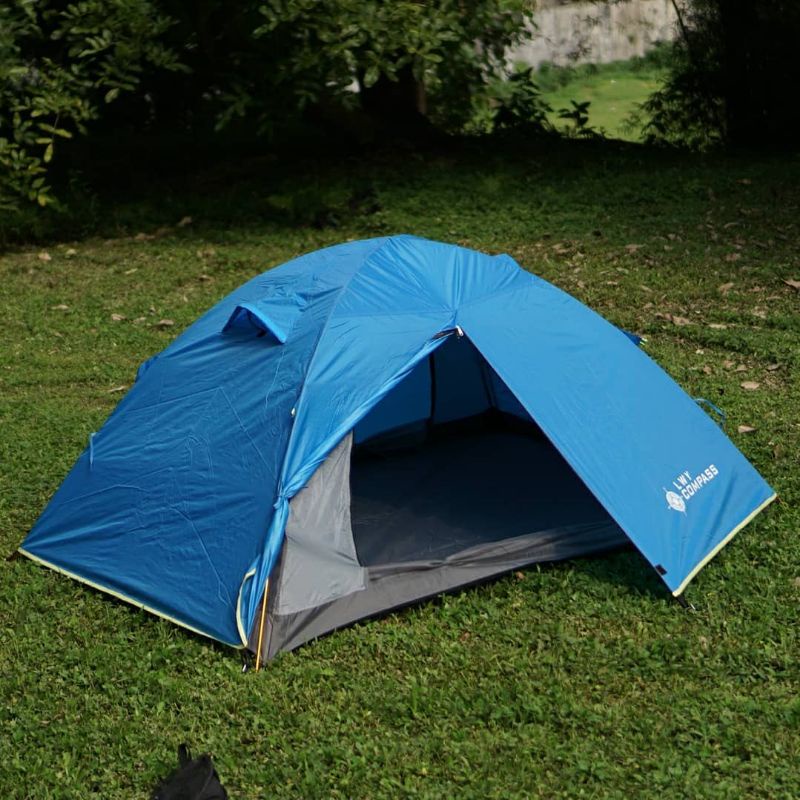 Tenda compass 2p frame alloy double layer 2 3 orang Tenda Kemping 2 orang dewasa anti air 2 frame alumunium