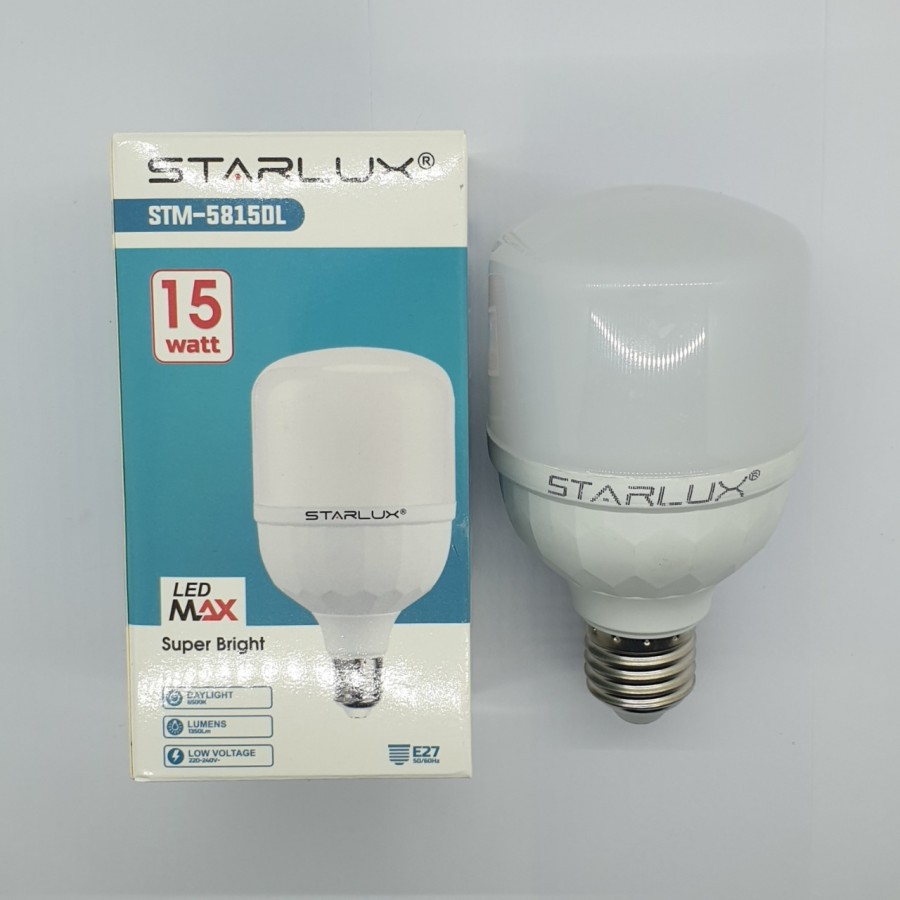 STARLUX MAX 5W 10W 15W 20W Lampu Led Kapsul Putih  Garansi 1 Tahun Bola Lamp Capsul Tabung E27 SNI