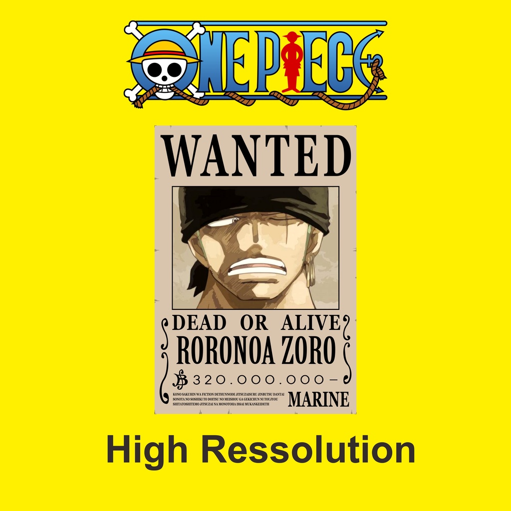 Poster Wanted One Piece Mugiwara (1set poster)-7