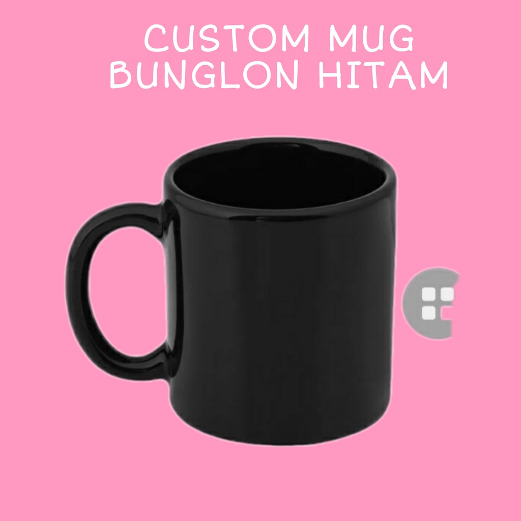 CUSTOM MUG BUNGLON HITAM