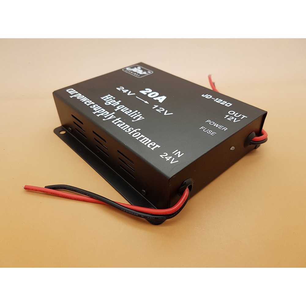 JD1220 DC 24V to 12V 20A Car Power Supply Converter