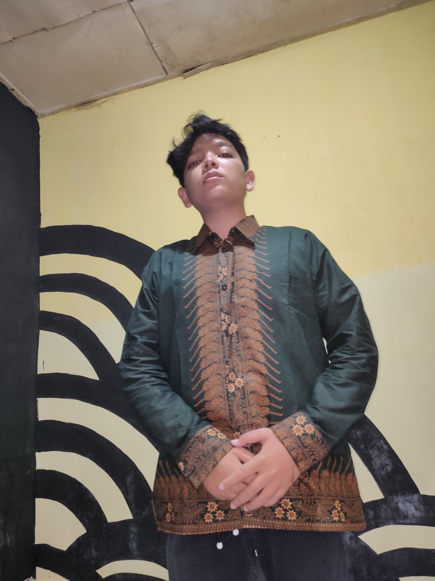 Srempet Hijau Kemeja Batik Pria Asli Solo Lengan Panjang Full Furing