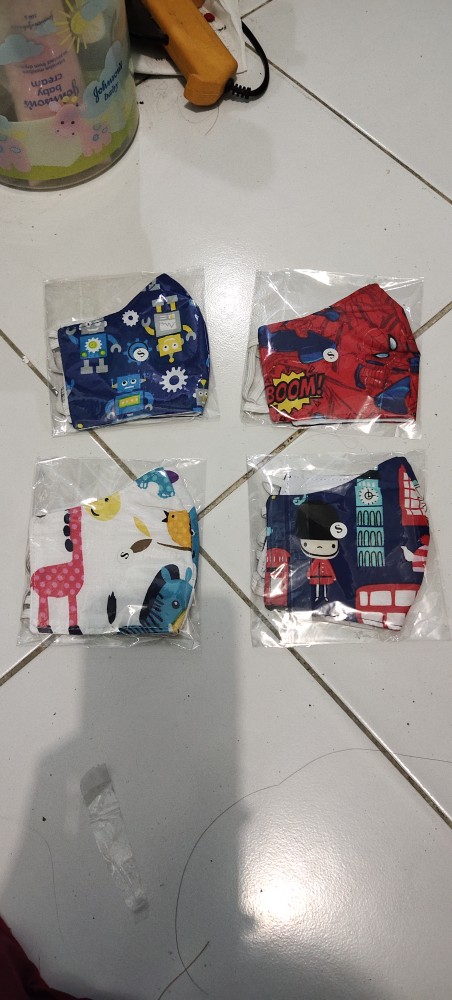 Masker Kain 3 Lapis / 3 Ply - Non Medis - Bisa Dicuci