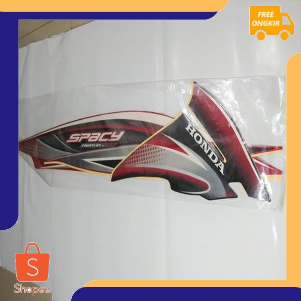 Stiker Bodi  /  Lis Body  /  Striping Spacy 2011 Hitam Merah