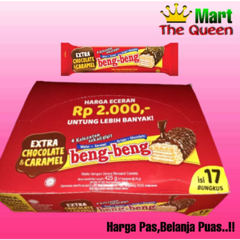 

Beng-Beng 1 Box extra coklat&caramel isi 17 pcs @ 25 gram