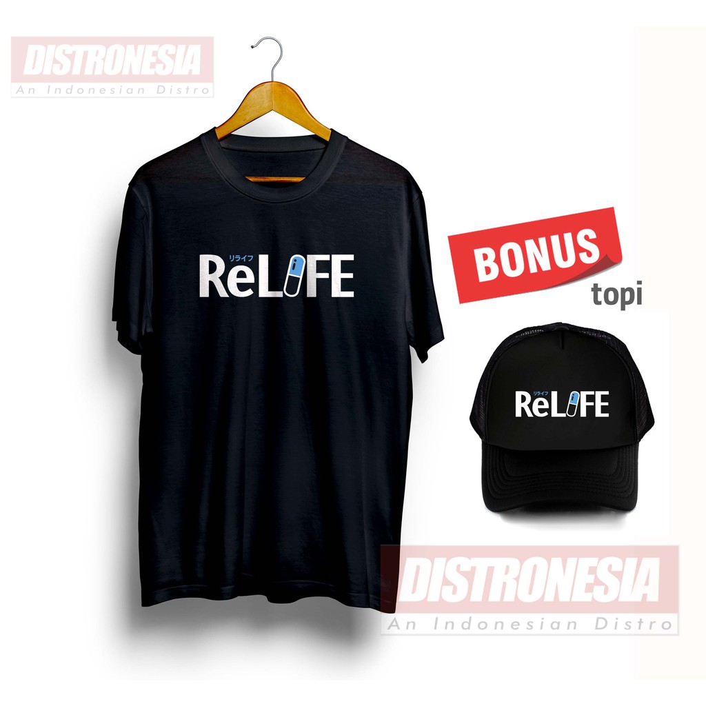 kaos anime relife tshirt movie bonus topi RELIFE