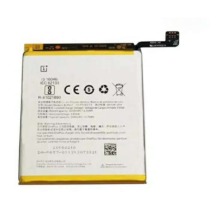 Battery Batere Batre Baterai OnePlus 6 One Plus 6 BLP657