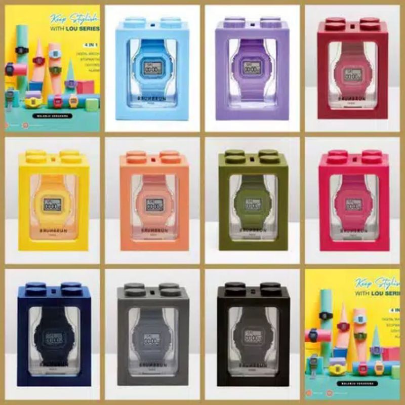 JAM TANGAN WANITA DIGITAL LOU BRUNBRUN PARIS SOPHIE PROMO
